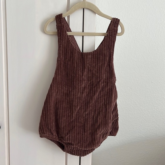 Le Petit Coco | designer made in Italy corduroy romper dungarees - Picture 1 of 4